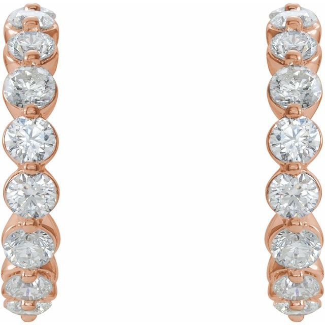 8 CTW Lab-Grown Diamond 16.5 mm Hoop Earrings