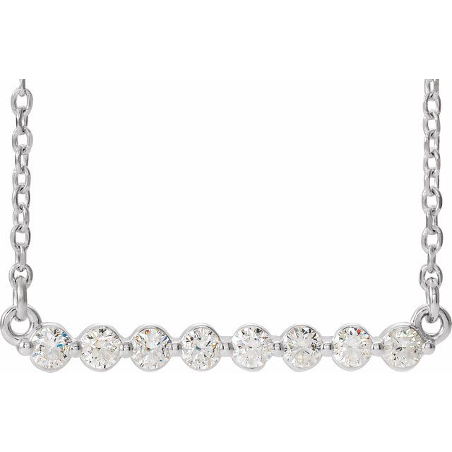 4 CTW Lab-Grown Diamond Bar 18" Necklace