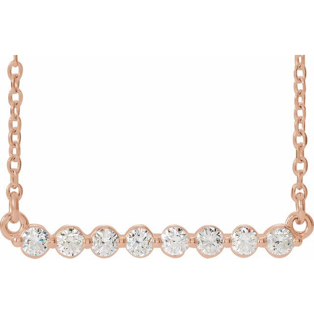4 CTW Lab-Grown Diamond Bar 18" Necklace
