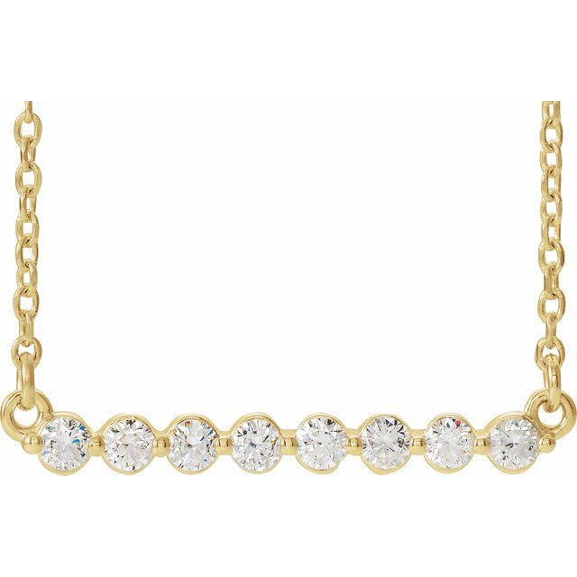 4 CTW Lab-Grown Diamond Bar 18" Necklace