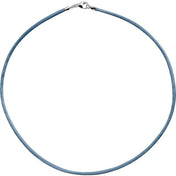 Light Blue 2.25 mm Silk 16" Cord