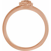 14K Rose Lab-Grown Ruby Family Stackable Ring