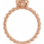 14K Rose .05 CTW Natural Diamond Family Stackable Ring