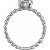 14K White .05 CTW Natural Diamond Family Stackable Ring
