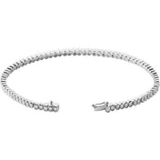 14K White 2 CTW Natural Diamond Line 7" Bracelet