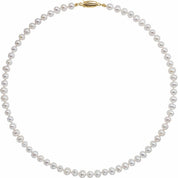 14K Yellow Panache? Cultured White Freshwater Pearl 16" Necklace
