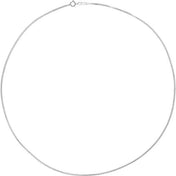 14K White 1.3 mm Diamond-Cut Box 24" Chain