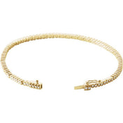 14K Yellow 1 CTW Natural Diamond Line 7" Bracelet