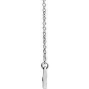 Sterling Silver Natural Ruby Heart 16" Necklace
