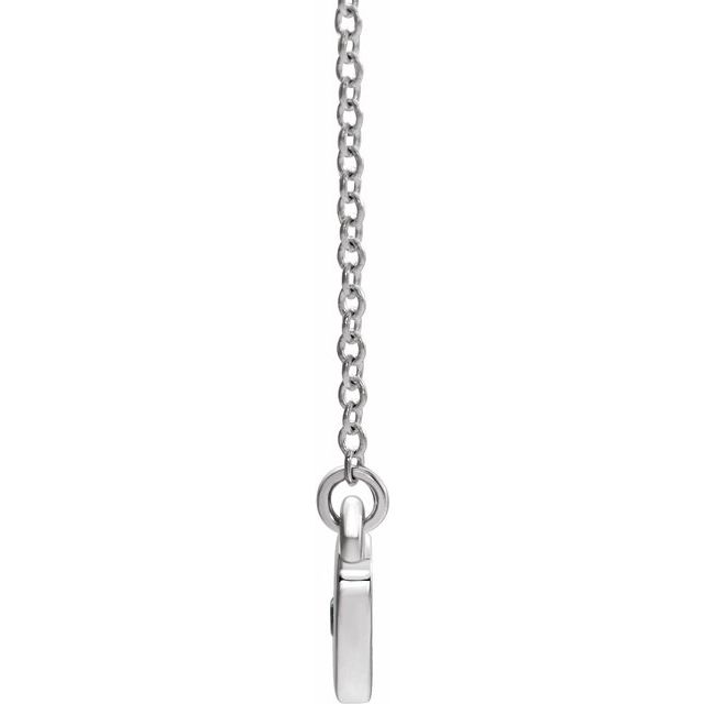 Sterling Silver Lab-Grown Blue Sapphire Heart 16" Necklace