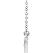 Sterling Silver Lab-Grown Alexandrite Heart 16" Necklace