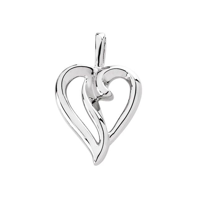 Platinum Heart Pendant - Part Number 80737:225102:P