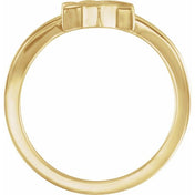 18K Yellow Star of David Ring