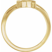 18K Yellow Star of David Ring