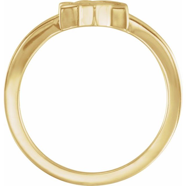 18K Yellow Star of David Ring