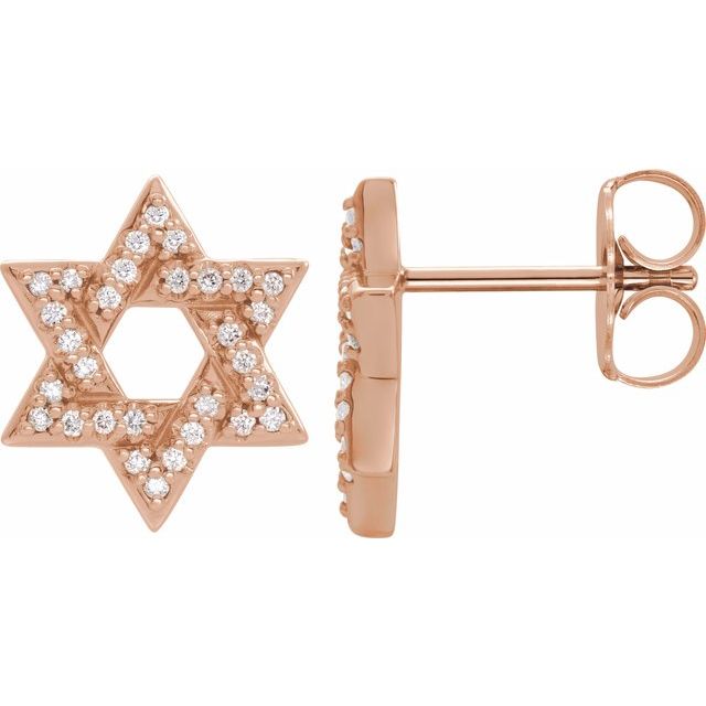 8 CTW Natural Diamond Star of David Earrings