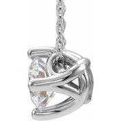 5 mm and 6 mm Round Lab-Grown and Natural Gemstone Adjustable Solitaire Necklace 16-18" Series 86993