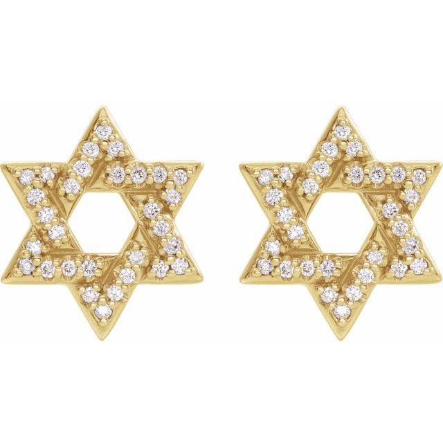 8 CTW Natural Diamond Star of David Earrings