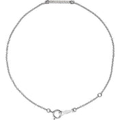 14K and Platinum Natural Diamond Bar Bracelet Adjustable 6.5 to 7.5 Inches Series BRC771