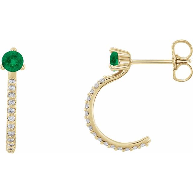 8 CTW Natural Diamond J-Hoop Earrings