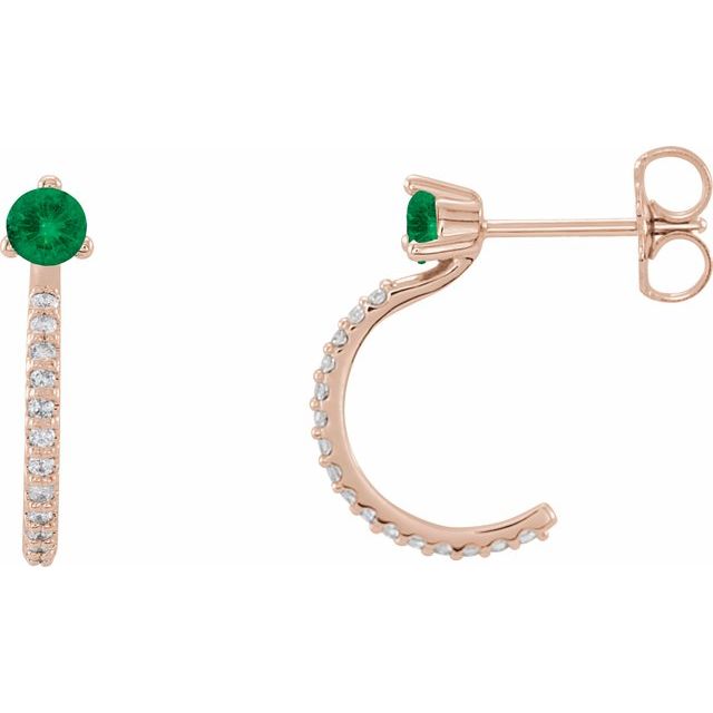 8 CTW Natural Diamond J-Hoop Earrings
