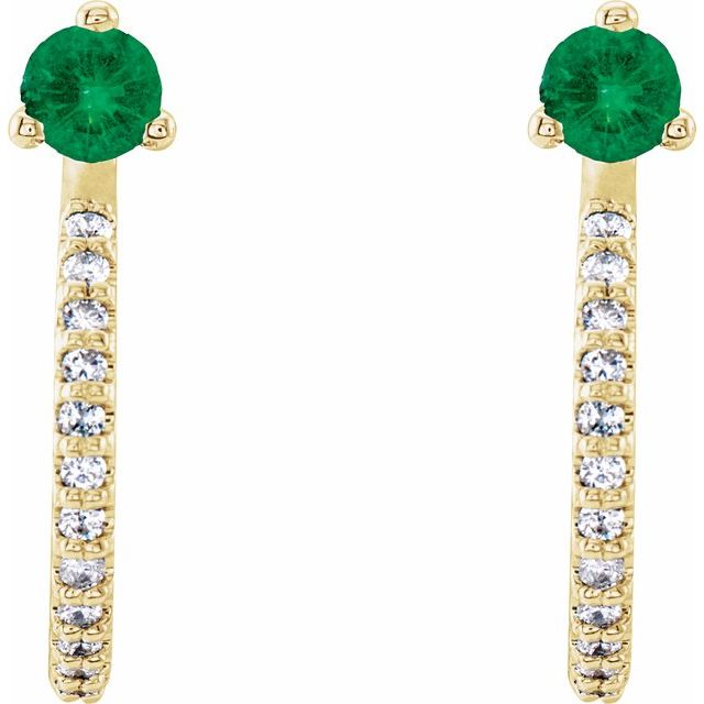 8 CTW Natural Diamond J-Hoop Earrings