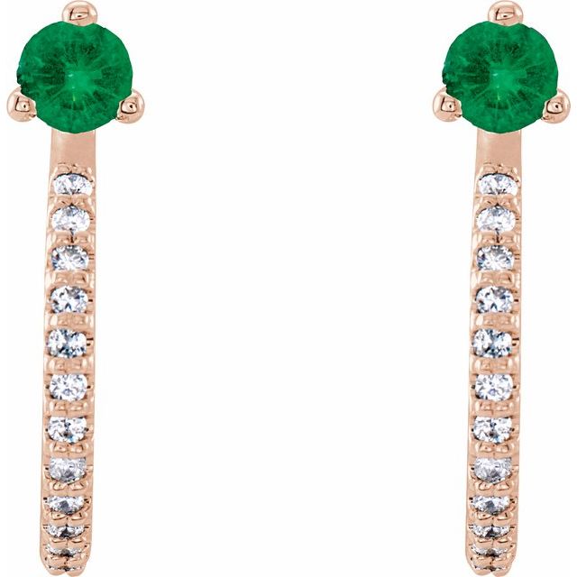 8 CTW Natural Diamond J-Hoop Earrings