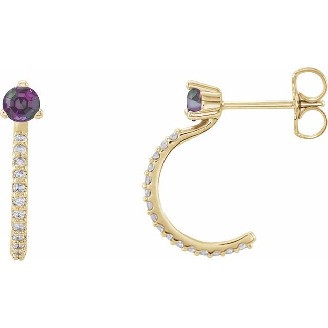 8 CTW Natural Diamond J-Hoop Earrings