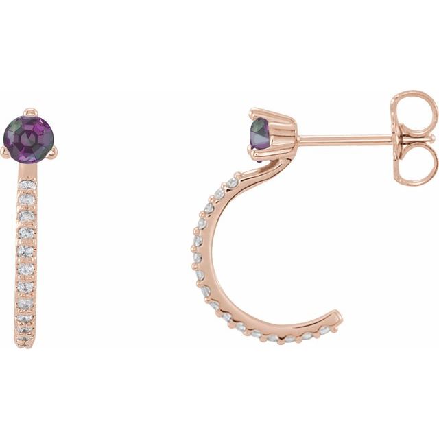 8 CTW Natural Diamond J-Hoop Earrings