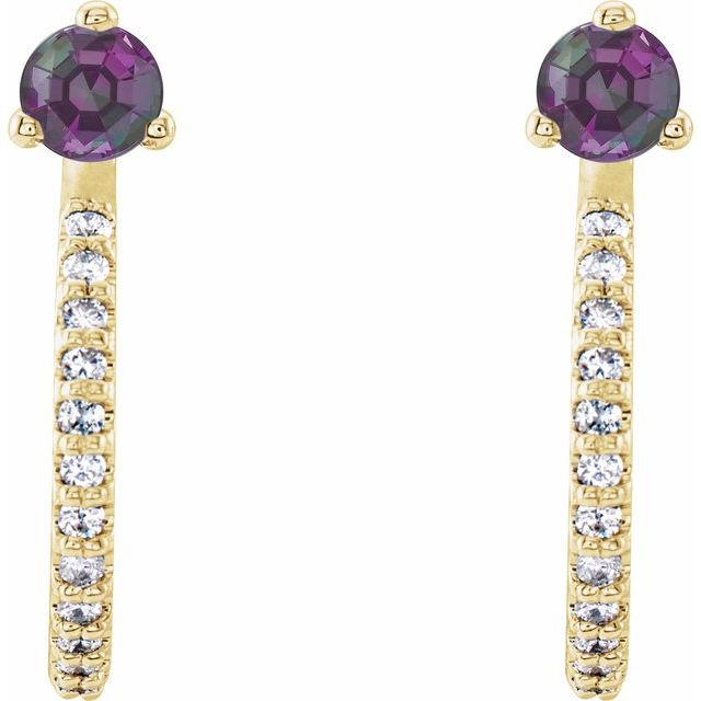 8 CTW Natural Diamond J-Hoop Earrings