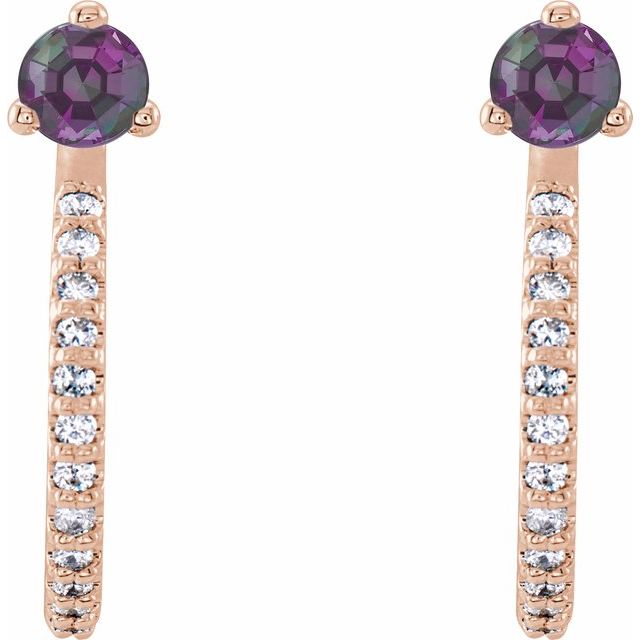 8 CTW Natural Diamond J-Hoop Earrings