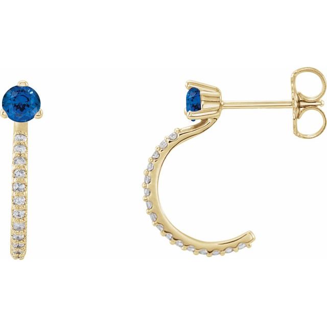 8 CTW Natural Diamond J-Hoop Earrings