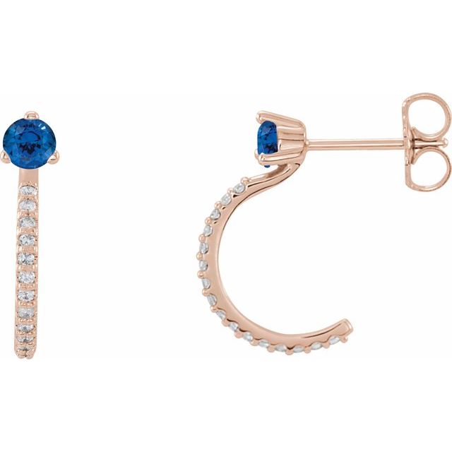 8 CTW Natural Diamond J-Hoop Earrings
