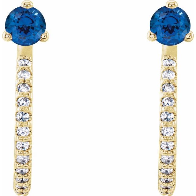 8 CTW Natural Diamond J-Hoop Earrings