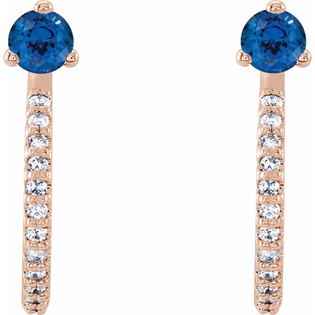 8 CTW Natural Diamond J-Hoop Earrings