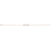 14K Rose 1/8 CTW Natural Diamond Infinity 6 1/2-7 1/2" Bracelet