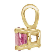 14K Yellow 5 mm Natural Pink Tourmaline Pendant
