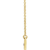 14K Yellow Natural Ruby Heart 16" Necklace