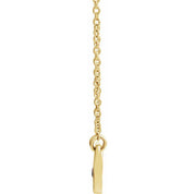14K Yellow Natural Ruby Heart 16" Necklace
