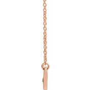 14K Rose Natural Ruby Heart 16" Necklace