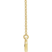 14K Yellow Lab-Grown Blue Sapphire Heart 16" Necklace