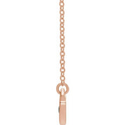 14K Rose Lab-Grown Blue Sapphire Heart 16" Necklace