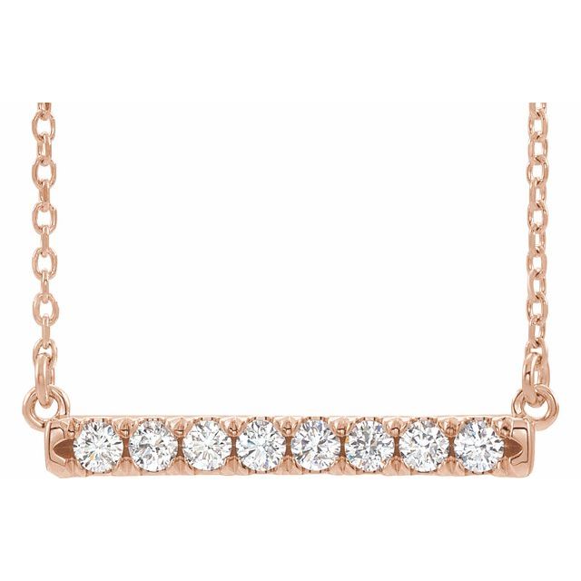 4 CTW Lab-Grown Diamond French-Set Bar 18" Necklace