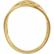 10K Yellow .04 CTW Natural Diamond 3-Initials Script Monogram Ring