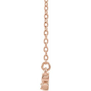 14K Rose Natural Ruby Infinity-Inspired Bar 16" Necklace