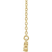 14K Yellow Natural Ruby Infinity-Inspired Bar 18" Necklace