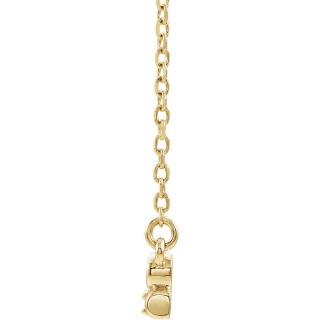 14K Yellow Natural Ruby Infinity-Inspired Bar 18" Necklace