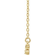 14K Yellow Natural Ruby Infinity-Inspired Bar 16" Necklace