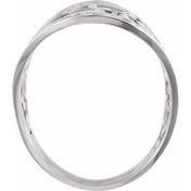 10K White .04 CTW Natural Diamond 3-Initials Script Monogram Ring