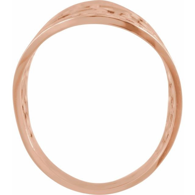 14K Rose .04 CTW Natural Diamond 3-Initials Script Monogram Ring